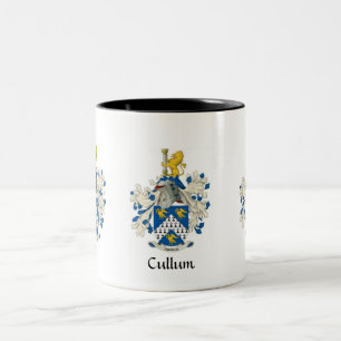 Café Em Dois Tons Caneca da crista da família de Cullum