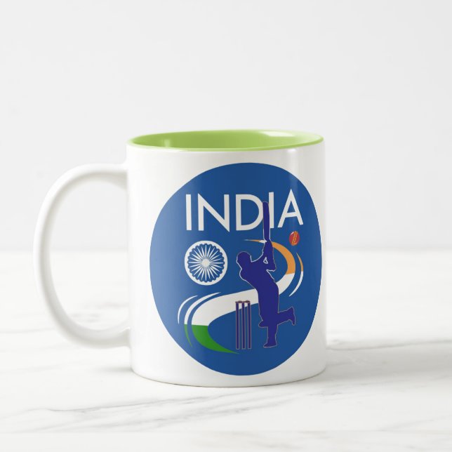 Café Em Dois Tons Caneca da Equipe de Críquete da Índia (Esquerda)