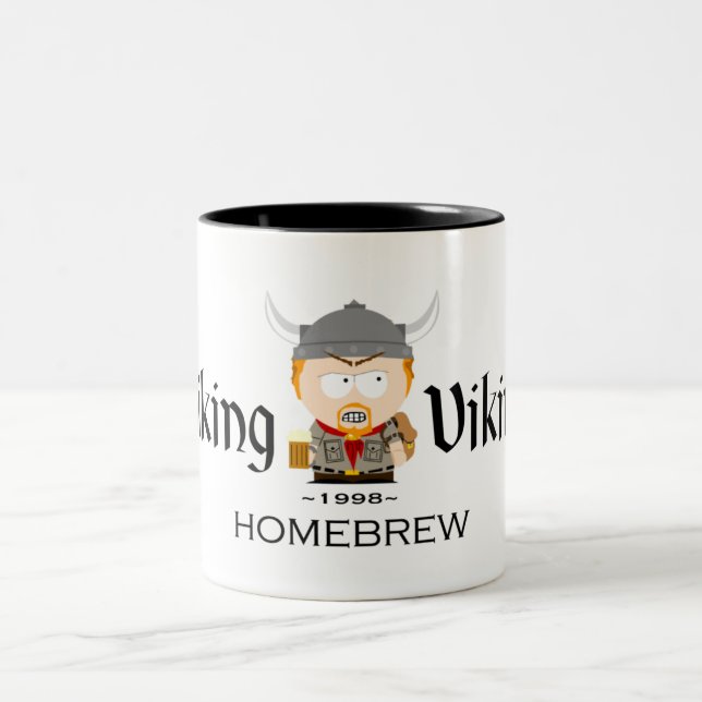 Café Em Dois Tons Caneca da fermentação home de HikingViking (Centro)
