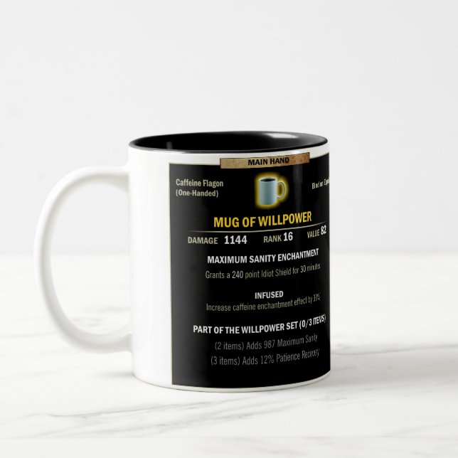 Café Em Dois Tons Caneca da força de vontade (Esquerda)