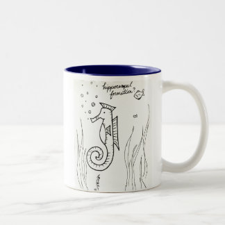 Café Em Dois Tons Caneca da formação de Hippocampal