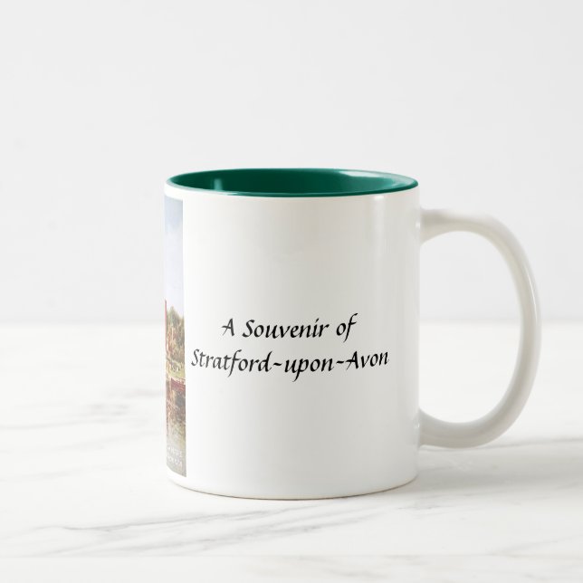 Café Em Dois Tons Caneca da lembrança de Stratford-em cima-Avon (Direita)