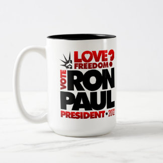 CAFÉ EM DOIS TONS CANECA DA LIBERDADE DO PRESIDENTE 2012 AMOR DE RON