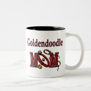 Café Em Dois Tons Caneca da mamã de Goldendoodle