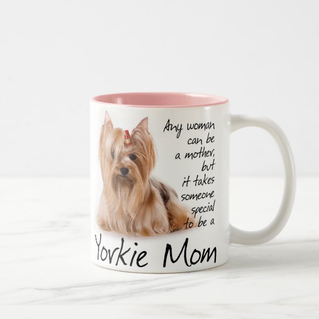 Café Em Dois Tons Caneca da mamã de Yorkie (Direita)