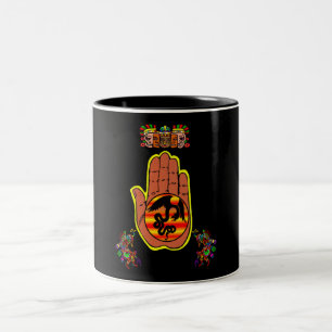 Café Em Dois Tons Caneca da mão de Quetzacotal