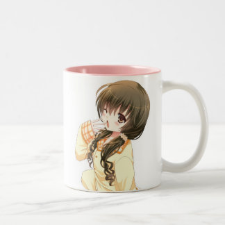 Café Em Dois Tons Caneca da menina de Morinig