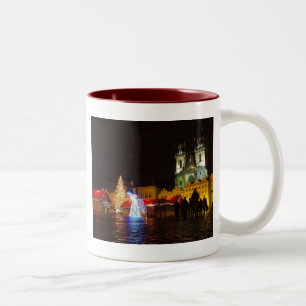 Café Em Dois Tons caneca da noite de Natal do rague