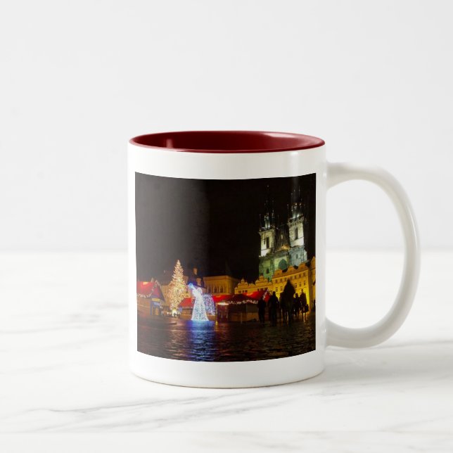 Café Em Dois Tons caneca da noite de Natal do rague (Direita)