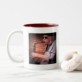 Café Em Dois Tons Caneca da orquestra da loucura do alto do Cole de
