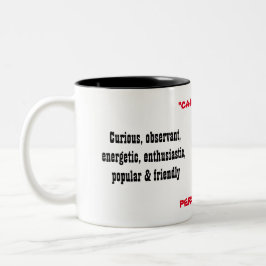 Café Em Dois Tons Caneca da personalidade de ENFP
