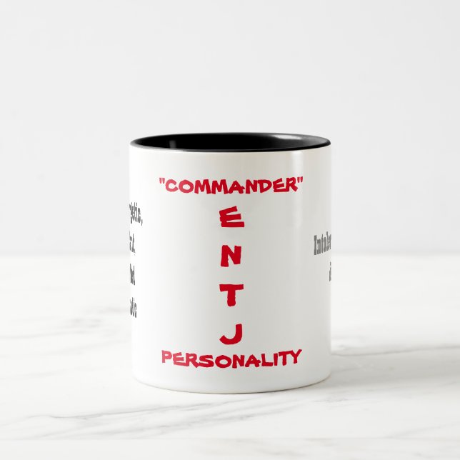 Café Em Dois Tons Caneca da personalidade de ENTJ (Centro)