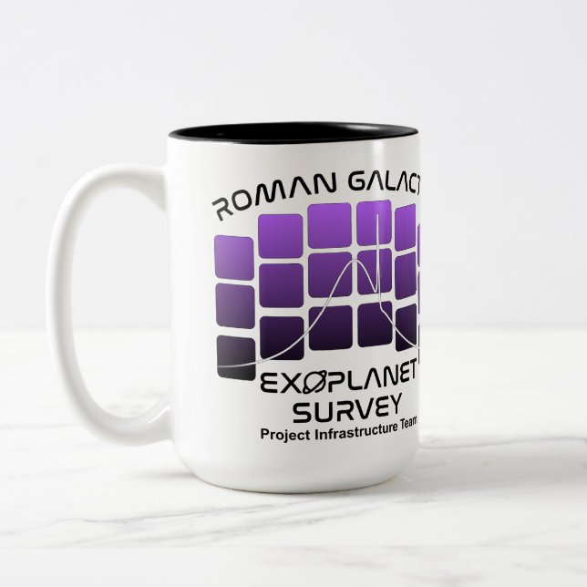Café Em Dois Tons Caneca da Pesquisa de Exoplanetas Galácticos Roman (Esquerda)