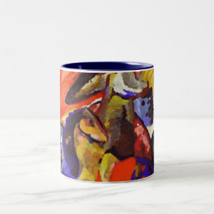 Café Em Dois Tons Caneca da pintura de Kandinsky