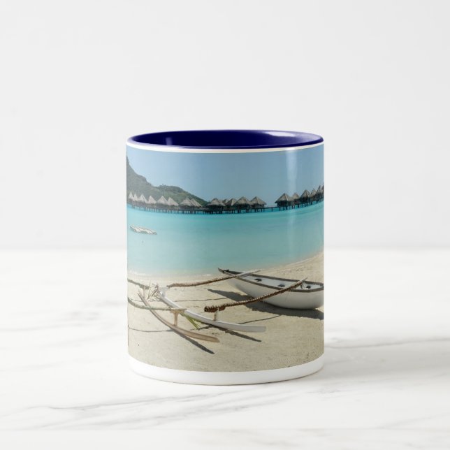 Café Em Dois Tons Caneca da praia de Tahiti Bora Bora (Centro)