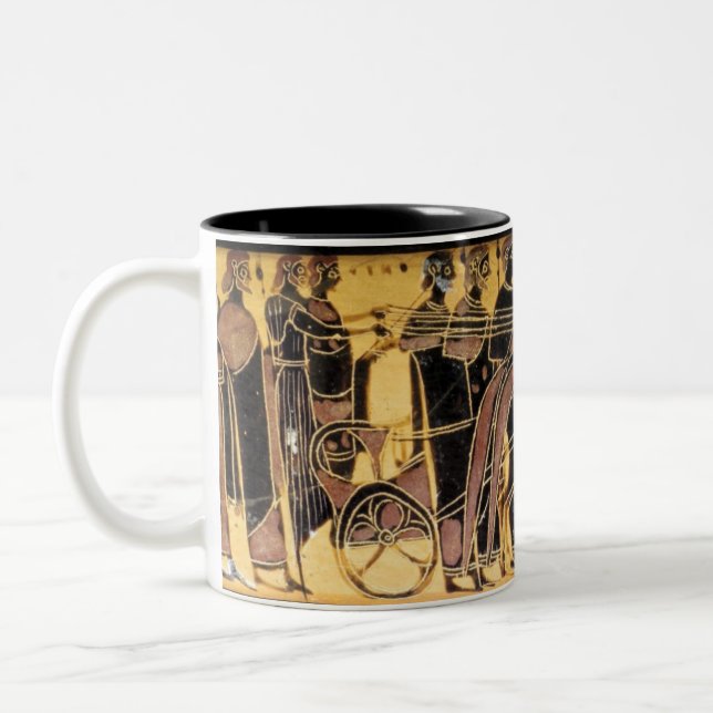 Café Em Dois Tons Caneca da procissão do casamento de Peleus e de (Esquerda)