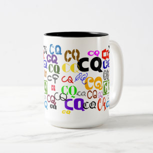 Café Em Dois Tons Caneca da qualidade de cópia do radioamador