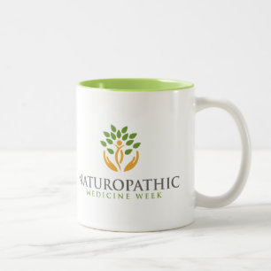 Café Em Dois Tons Caneca da semana da medicina de Naturopathic