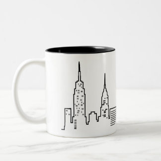Café Em Dois Tons Caneca da skyline de NYC