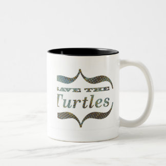 Café Em Dois Tons Caneca da tartaruga de mar
