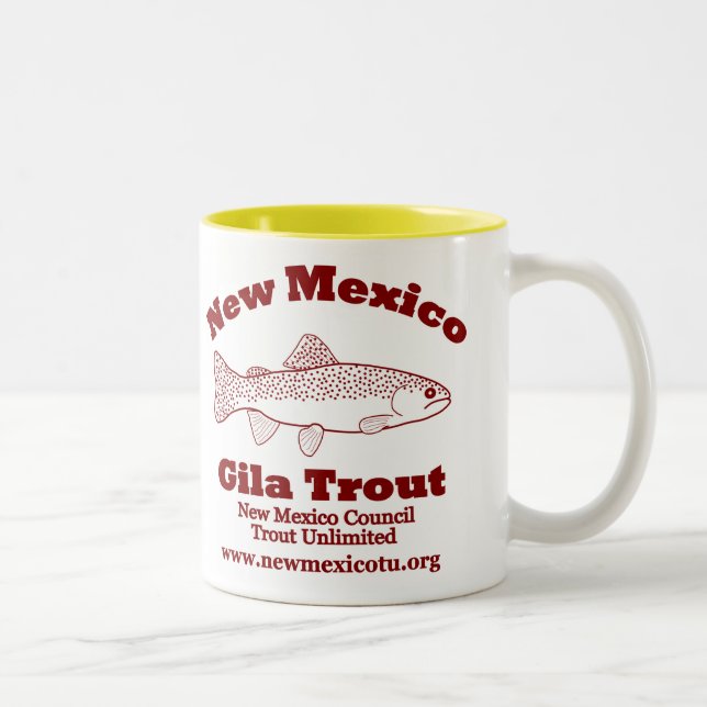 Café Em Dois Tons Caneca da truta de New mexico Gila (Direita)