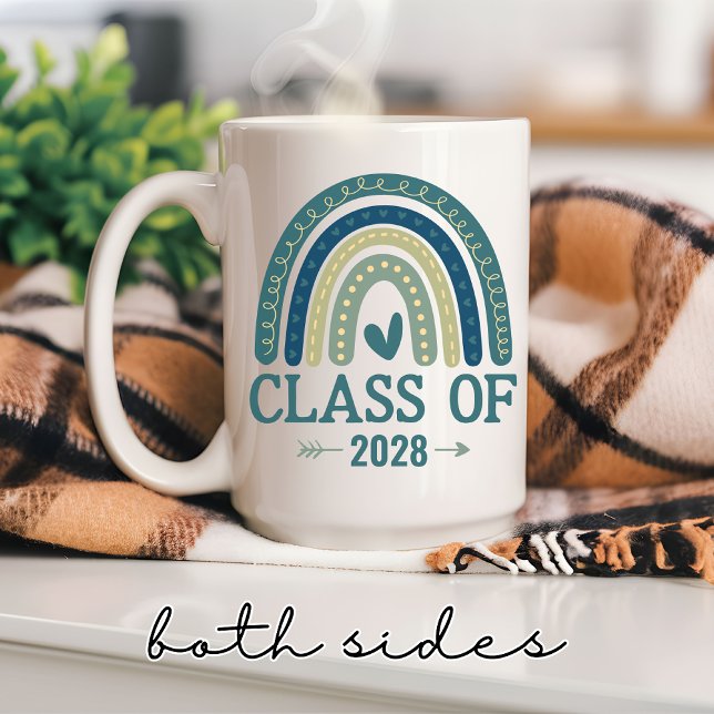 Café Em Dois Tons Caneca da Turma de 2026, Presente de Graduação Per (class of 2026 mug, graduation gift mug, personalized graduation mug, boho class of 2026 mug,)