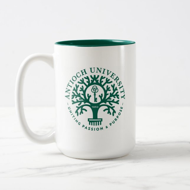 Café Em Dois Tons Caneca da universidade de Antioch (Esquerda)