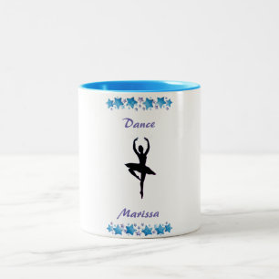 Café Em Dois Tons Caneca Dançarina de Ballet Estrelas