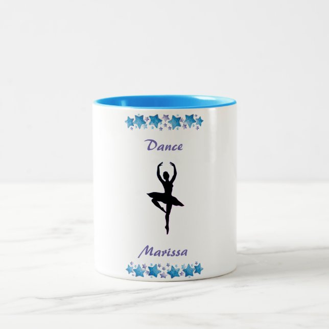 Café Em Dois Tons Caneca Dançarina de Ballet Estrelas (Centro)