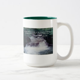Café Em Dois Tons Caneca das citações da bíblia do 7:38 de John