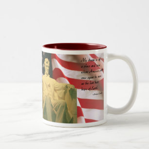Café Em Dois Tons Caneca das citações de Abraham Lincoln