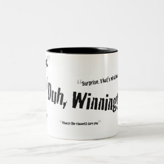Café Em Dois Tons Caneca das citações de Charlie Sheen