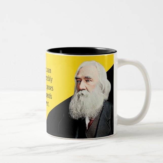 Café Em Dois Tons Caneca das citações de Lysander Spooner (Direita)