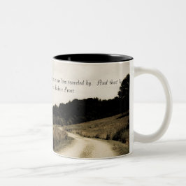 Café Em Dois Tons Caneca das citações de Robert Frost