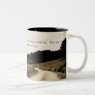 Café Em Dois Tons Caneca das citações de Robert Frost