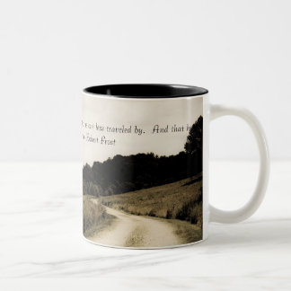 Café Em Dois Tons Caneca das citações de Robert Frost