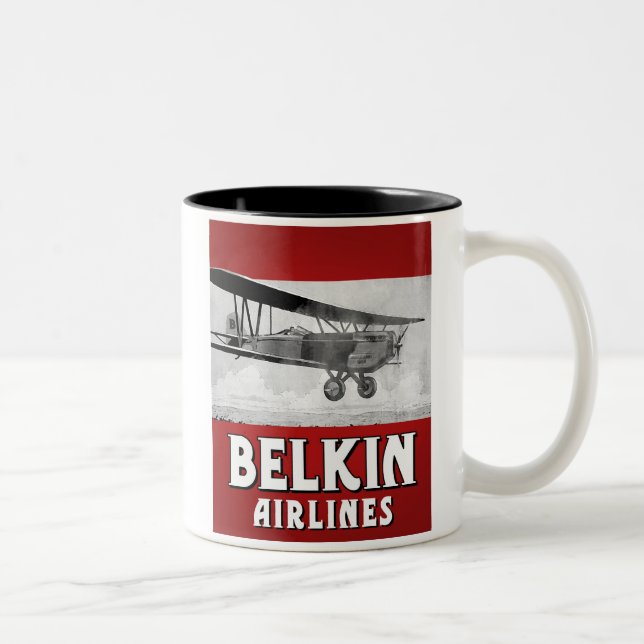 Café Em Dois Tons Caneca das linhas aéreas de Belkin (Direita)