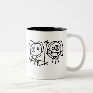 Café Em Dois Tons Caneca das meninas de Twitarded