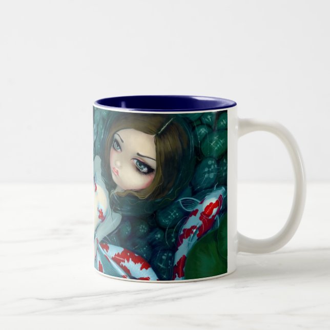Café Em Dois Tons Caneca Daydreaming da sereia de Koi (Direita)