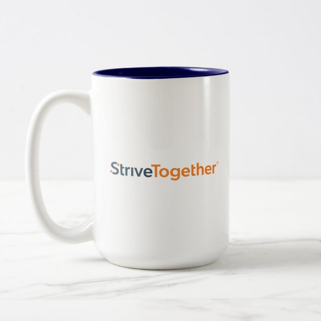 Café Em Dois Tons Caneca de 13oz - Interior Azul (Esquerda)