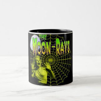 Café Em Dois Tons Caneca de 20 do aniversário da Lua-Rays
