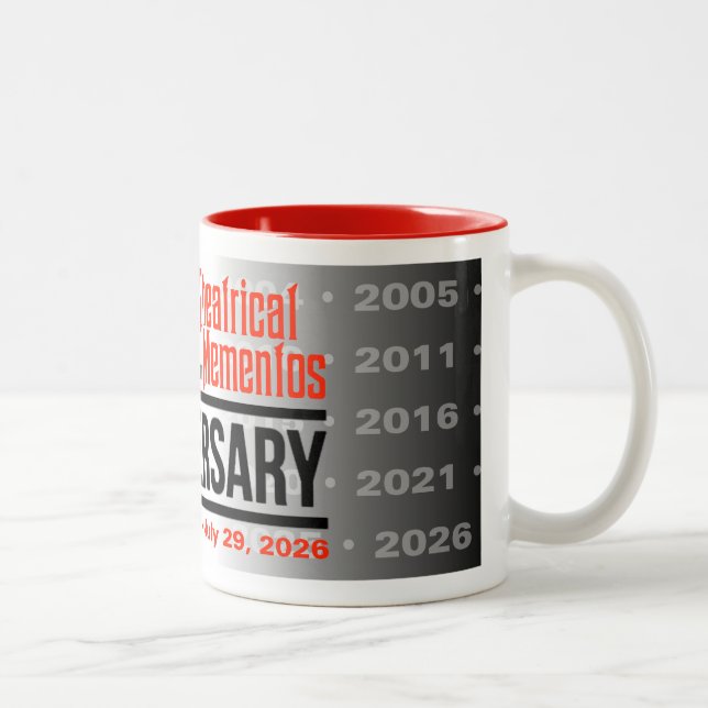Café Em Dois Tons Caneca de 25º Aniversário da THEME (Direita)