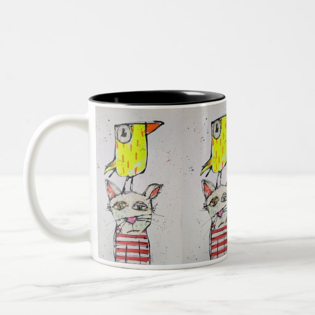 Café Em Dois Tons Caneca de 330 ml Puddy Cat & Canary (Esquerda)
