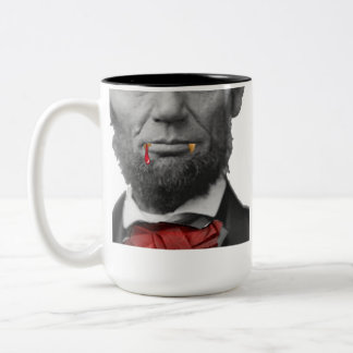 Café Em Dois Tons Caneca de Abe Lincoln do vampiro
