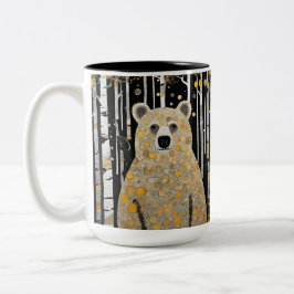 Café Em Dois Tons Caneca de Abraço de Urso Engraçado