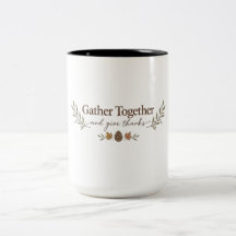 Caneca de Ação de Graças Reunir-se
