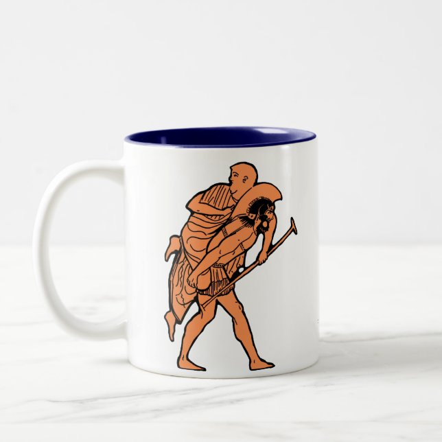 Café Em Dois Tons Caneca de Aeneas & de Anchises (Esquerda)