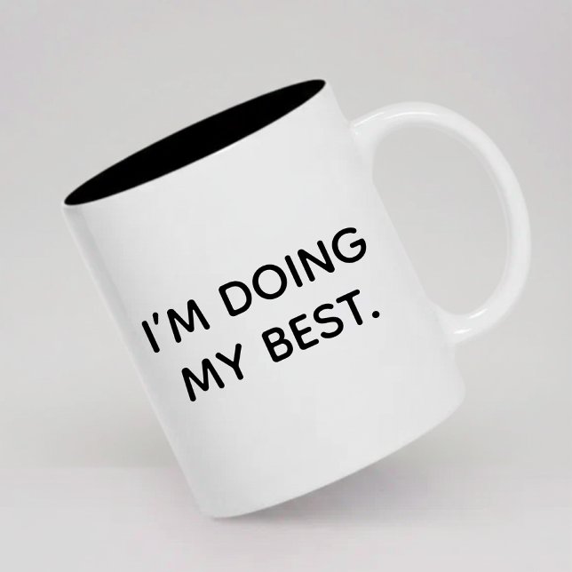 Café Em Dois Tons Caneca de Afirmação Positiva Presente para Ela e E (positive message mug gift for her, mental health mug gift for her, daily reminder coffee mug gift)