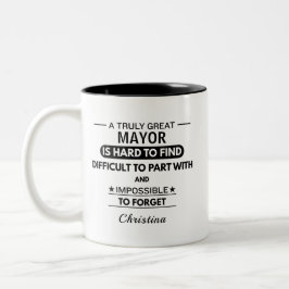Café Em Dois Tons Caneca de Agradecimento Personalizada para Prefeit