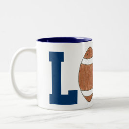 Café Em Dois Tons Caneca de amor por futebol